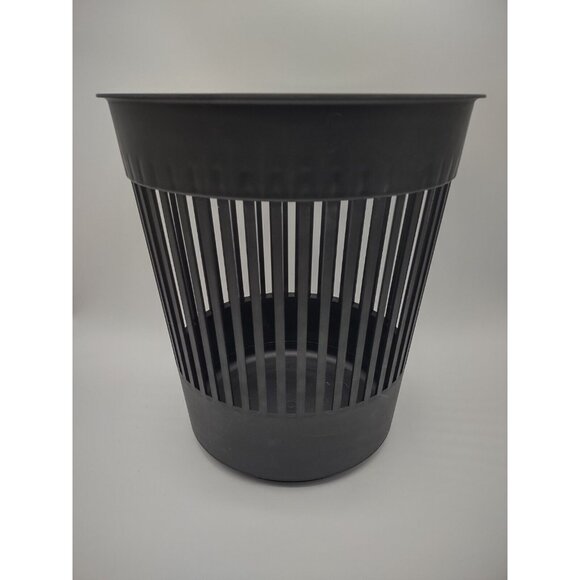 Vintage 1970s 80s Heller Canada 12" Black Trash Can Storage Bin, MCM Mid Century - Picture 3 of 16